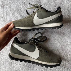 Army green Nike shoes